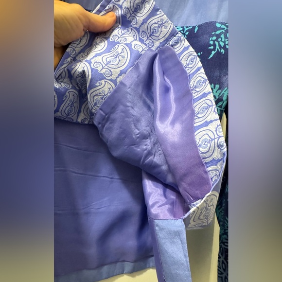 Diane Gilman Blue Patchwork Blazer - Picture 6 of 9